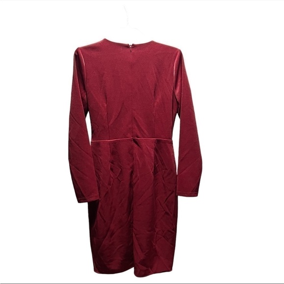 JULIA JORDAN Women Red Evening Faux Wrap Dress, New with Tags - Picture 3 of 6